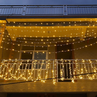 LED Curtain Lights for Outdoors – Waterproof Fairy Lights for Garden, Balcony and Terrace