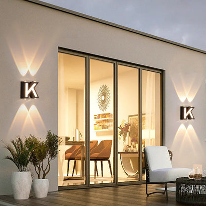 LED Outdoor Letter Wall Lamp - Illuminating Decor for Garden and Home, Modern Wall Lighting