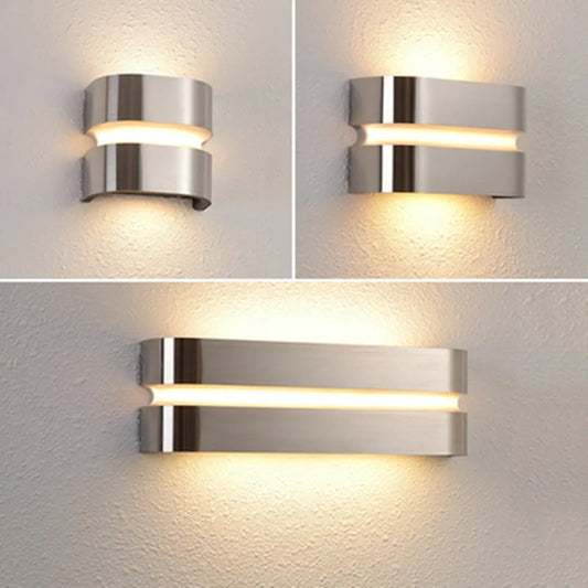 Stainless Steel LED Wall Light for Balcony and Terrace – Waterproof and Modern