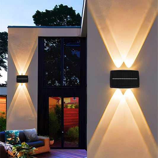 Solar LED Outdoor Wall Light - Waterproof Garden Lighting, Winter-Proof and Energy-Saving