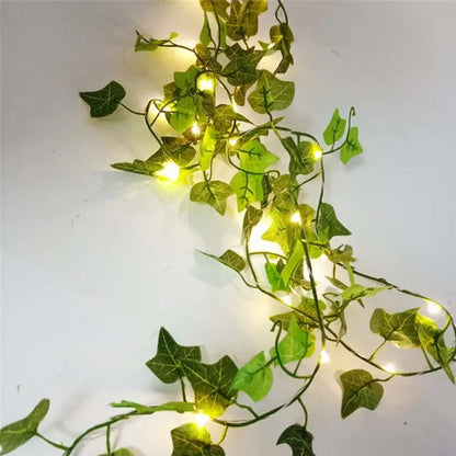 Decorative LED String Lights with Artificial Ivy – Ideal for Indoor and Outdoor Decoration