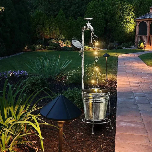 Solar-Powered LED Tap Garden Light – Decorative Watering Lights for Outdoors