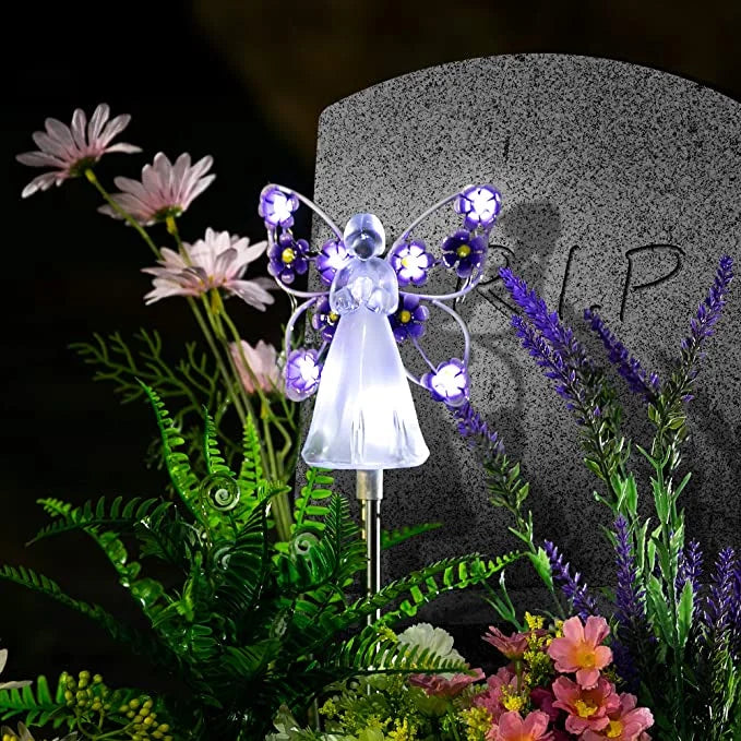 Solar-Powered Angel LED Garden Light – Decorative Outdoor Lighting for Garden and Grave